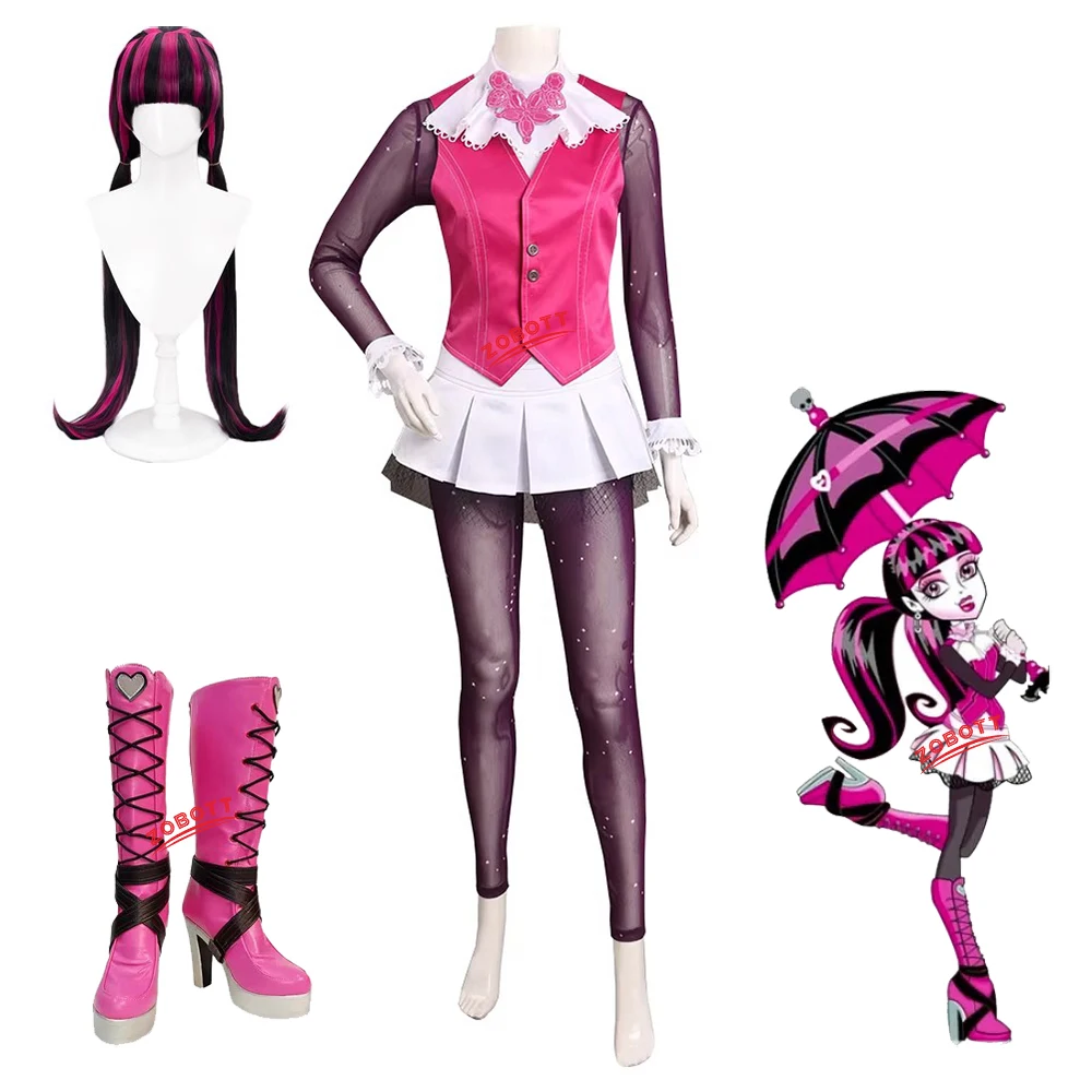Draculaura Costumi Cosplay Anime Monster Cosplay Tinggi Kostum Cosplay Lucu Draculaura Ukuran Besar Halloween