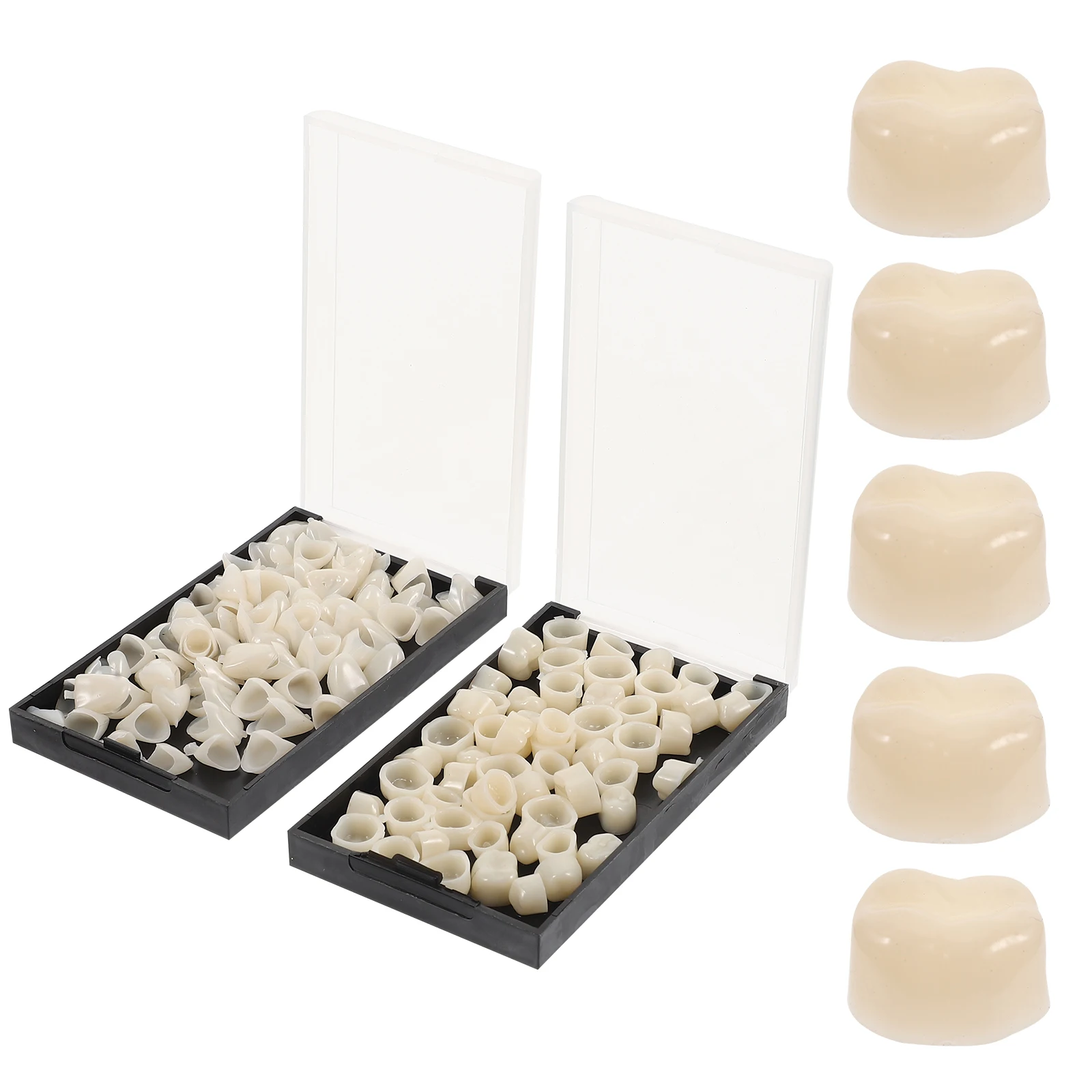 

100pcs Teeth Veneer Temporary Dental Crown Tooth Repair Kit Fake Anterior Molars Teeth Slice Dental Accessory Teeth RepairSupply