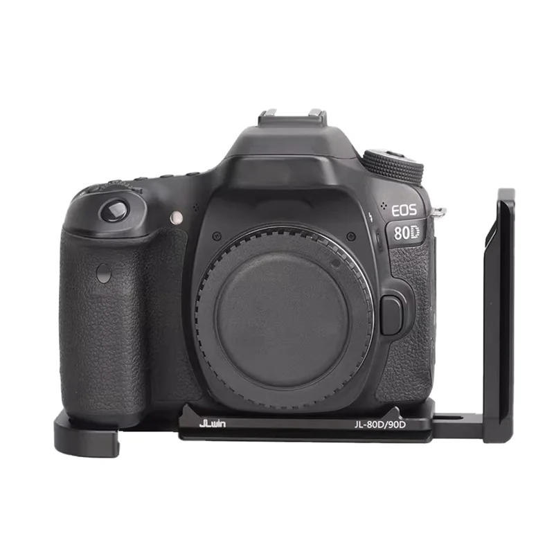 A08E-Jlwin Canon 70D 80D 90D 카메라 삼각대 용 수직 퀵 릴리스 플레이트 L 플레이트 조정 가능한 수직 퀵 릴리스 플레이트