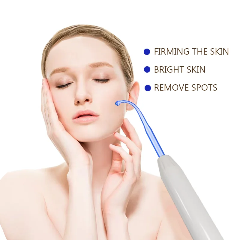 High Frequency Facial Wand Replace Handheld Glass Electrodes For Acne HF Skin Therapy Machine Attachments Argon Violet Nozzles 6