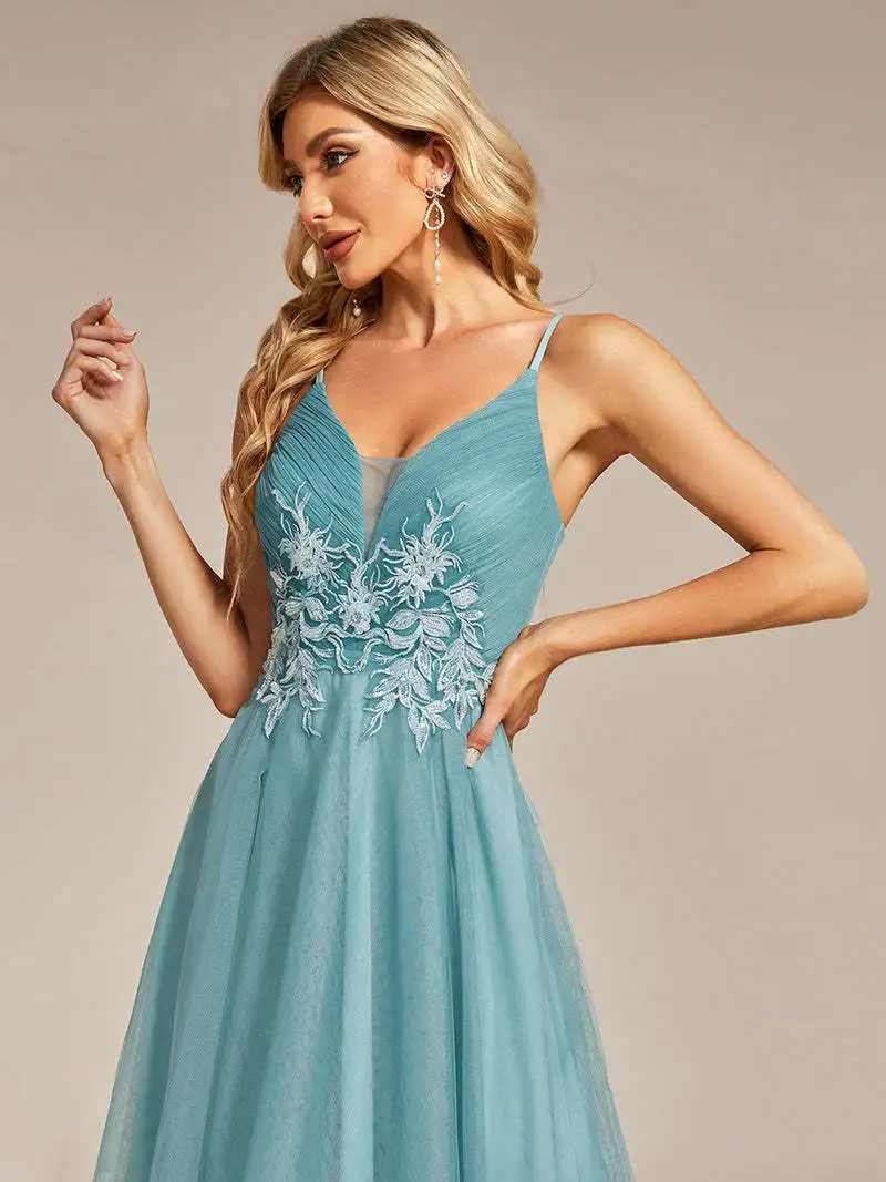 slim fit dress slacks V Neck Backless Navy Blue/Pink High Low Prom Dresses, Backless High Lo –  jbydress