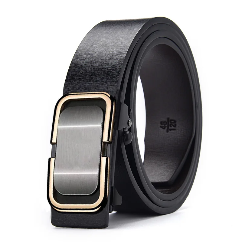 High Quality PU Leather Inner Wear Toothless Automatic Buckle Fashionable Business Jeans Belts for Men Luxury Designer Brand cheap designer belts Belts