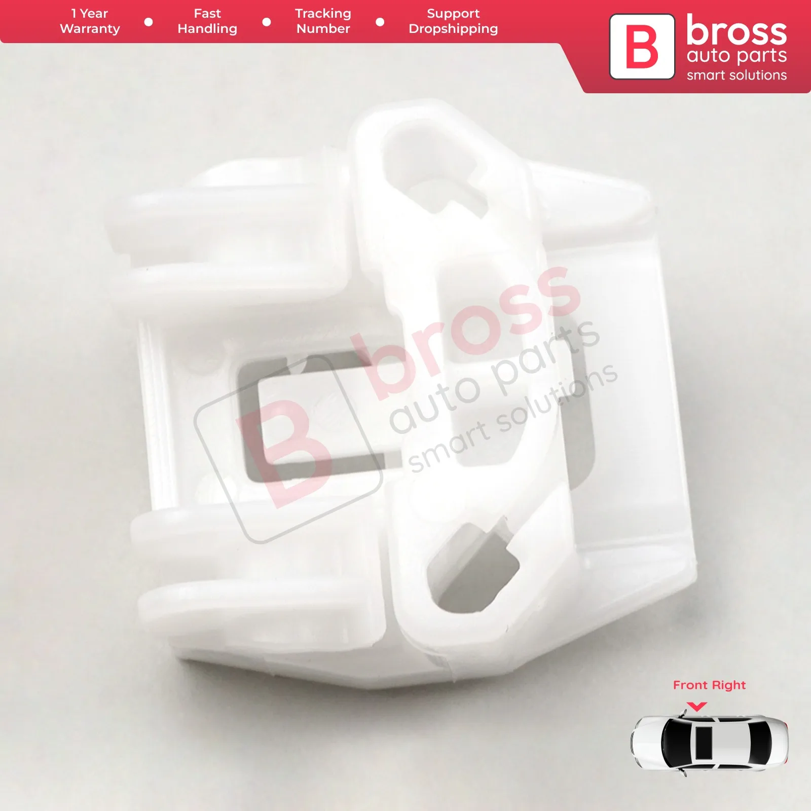 

Bross Auto Parts BWR39 Electrical Power Window Regulator Clip Front Right for VW Bora Jetta: 1J4837462F VW Golf 4 Peugeot 607
