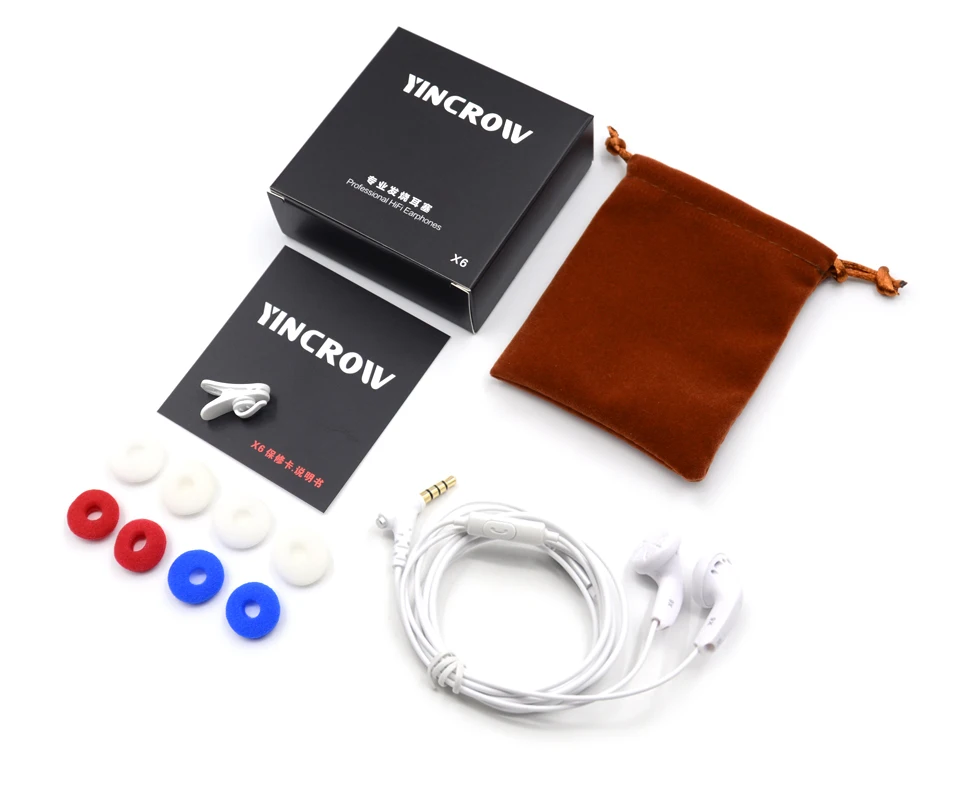 New Original YINCROW X6 In Ear Earphone Earbud Flat Head Plug Earplugs PK PK1 MX985 Earbud Kill Monk HiFi Audiophile wired earphones in ear headphones in ear earphones wired headphones wired earplugs