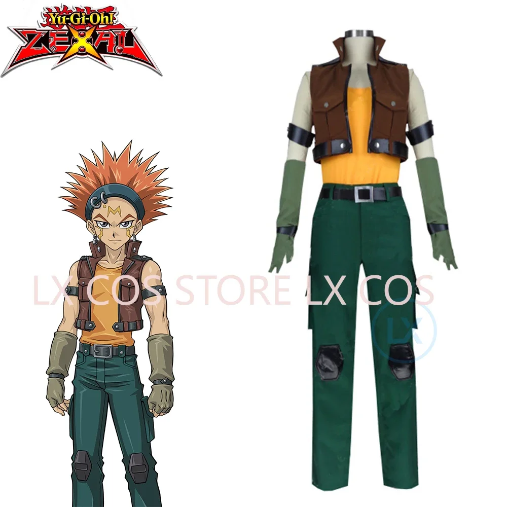 Anime Yu-Gi-Oh! Yugioh 5Dic'S Crow Hogan Costume Cosplay Halloween Su Misura Per Abbigliamento Donna Uomo
