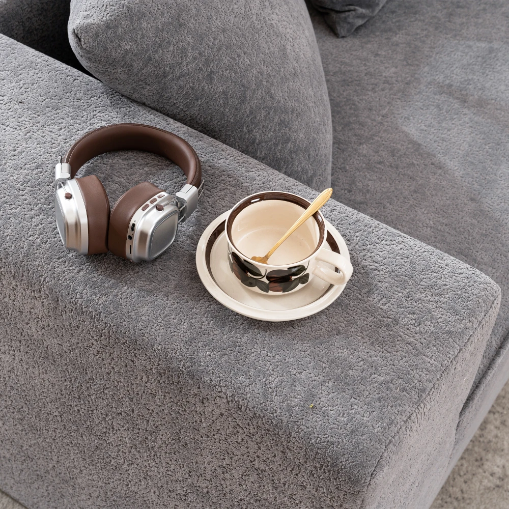Vollständig komprimiertes Sofa ohne Knochen, mit segmentiertem Wolkensofa, modernes modulares Sofa, zufällige Montage, hautfreundlicher Chenille-Stoff – Detail 11