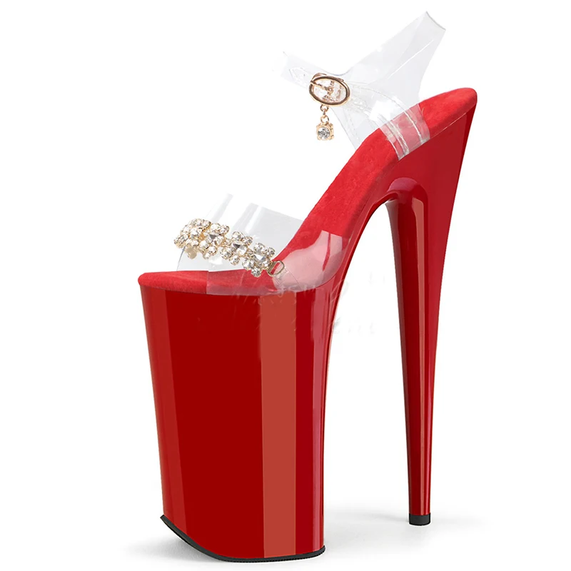 

LAIJIANJINXIA New 26CM/10inches PVC Upper Sexy Exotic Women's High Heel Platform Party Sandals Pole Dance Shoes