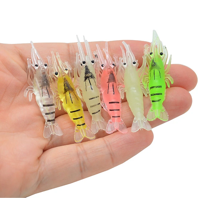 Night Fishing Glow Grass Shrimp High Simulation Lure Soft Bait