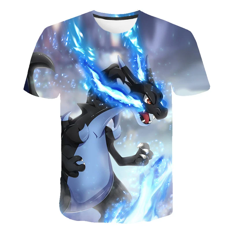 2022 New boys girls pokemon 3D T-shirt Casual Short Sleeve O-Neck Fashion anime Printed t shirt kids fashion lively T shirts T-Shirts cheap