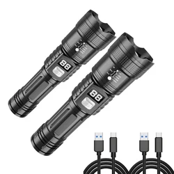 Ultra - Bright Rechargeable LED Tactical Flashlight - Long Range, Waterproof Torch for Outdoor Adventures & Emergencies (Black)