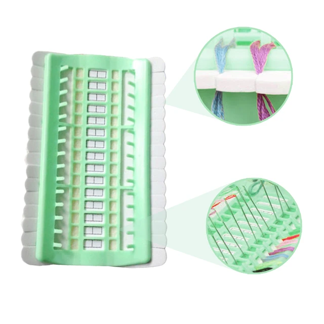 Organizzatore Filo Ricamo 30 Posizioni - Scatola In Schiuma E Plastica Per Punto Croce, Viola - Foto 11