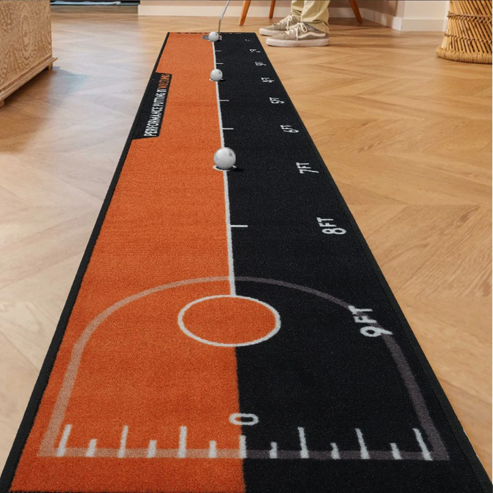 Golf Putting Practice Mat Indoor Equipment No Noise For Home Office Indoor Durable Golf Hitting Mat Mini Green Training Mat