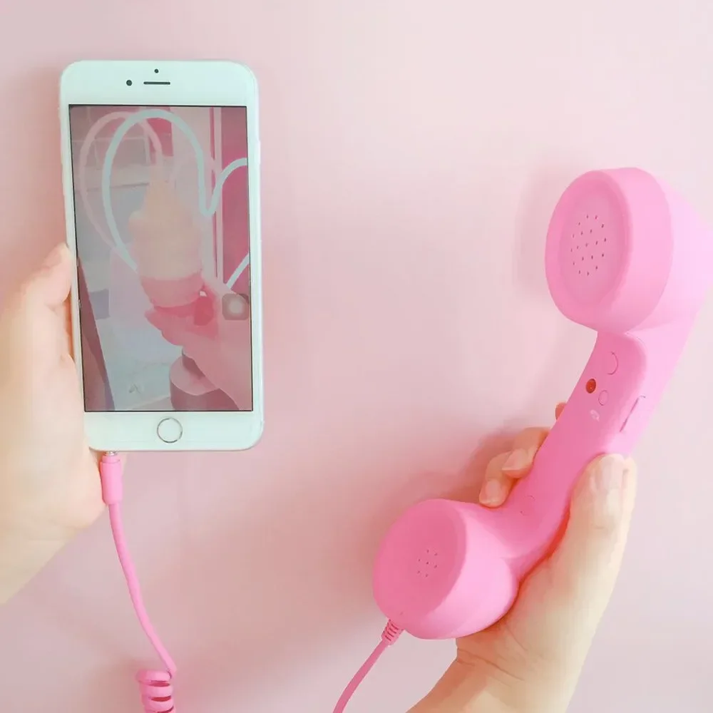 Ricevitori telefonici retrò da 3,5 mm Ricevitori telefoni cellulari per iPhone/iPad/Samsung PC Cuffie classiche portatili - immagine 6