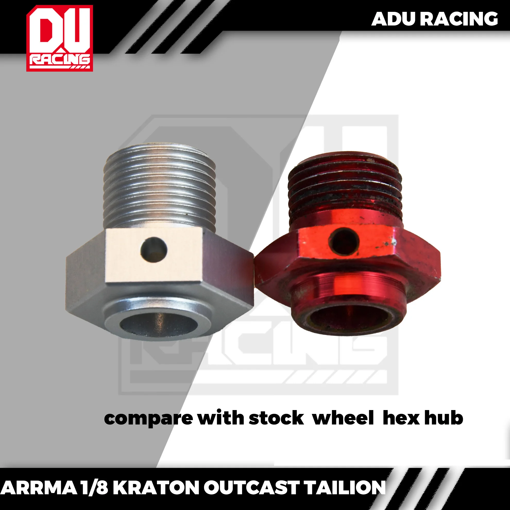 Wheel Hex Hub Adapter ADU RACING 7075-T6 thicken17mm Wheel Hex Hub Adapter for Arrma 1/8 KRATON OUTCAST TALION FIRETEAM F1 V2
