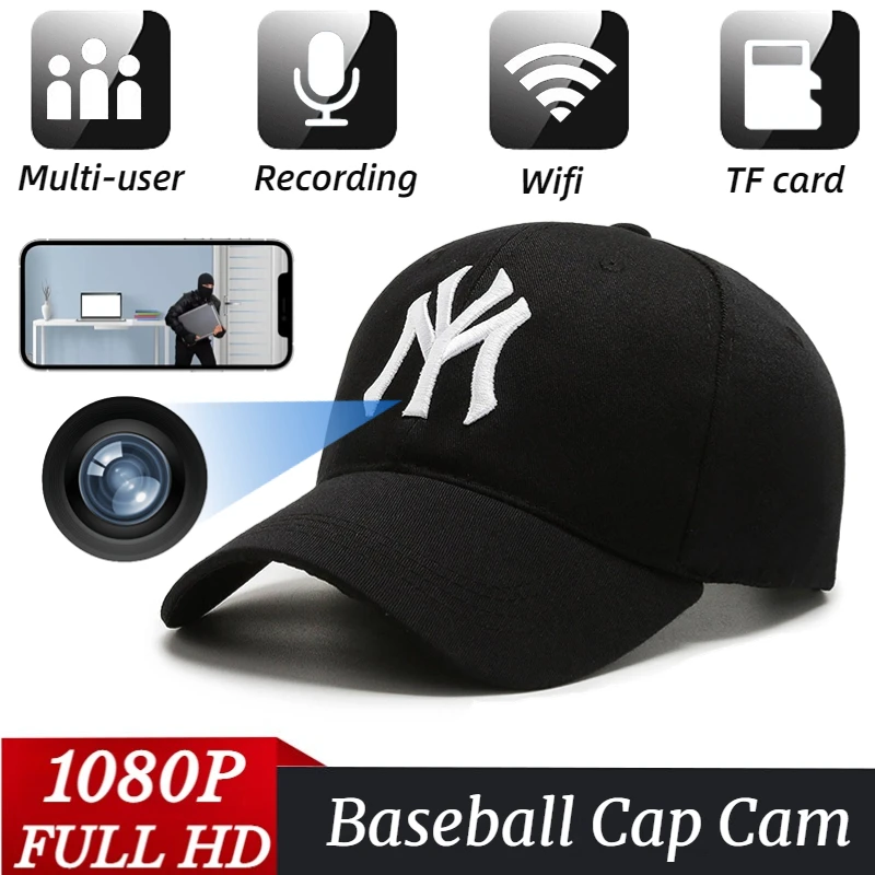 1080P Full HD Wireless WIFI Mini Camera Baseball Cap Camera Sports