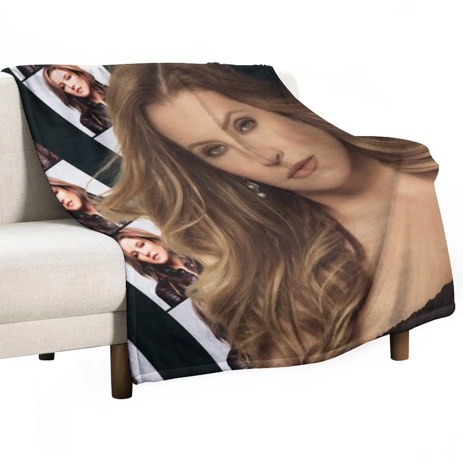 

Lisa Marie Presley Throw Blanket Soft Bed Blankets Shaggy Blanket