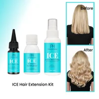 Hot Selling 20ml Cold Building Waterproof Ice Hair Extension Adhesive Kit OEM Human Hair Hair Glue Gel Activator Remover Kit 1