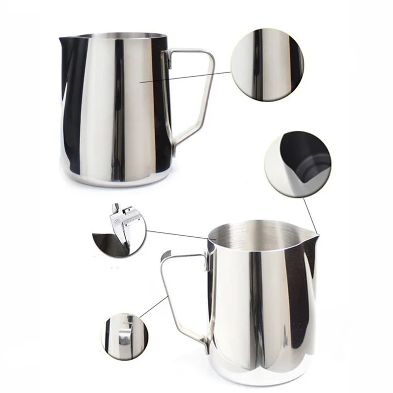 150-1000ml Stainless Steel Milk Jug Frothing Pitcher Latte Espresso Coffee Jug Barista Craft Cappuccino Milk frother Cream Cup milk frother jug milk frothing jug