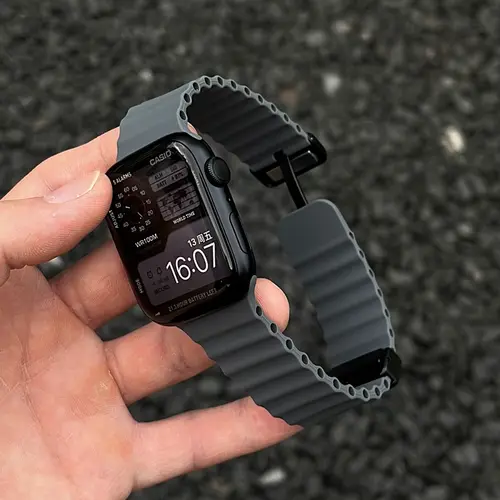 Ocean Strap for Apple Watch 10 9 8 7 Ultra Band 46mm 45mm 49mm 44mm 41/42mm Silicone Magnetic Sport Bracelet iWatch Series SE 6