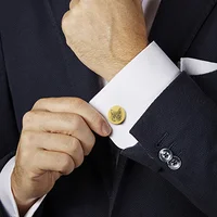 Custom Metal Cufflinks Tie Clip Wooden Box Engraved Gift for Man Dad Groomsmen Business Shirt Personalized Cufflinks Set 3