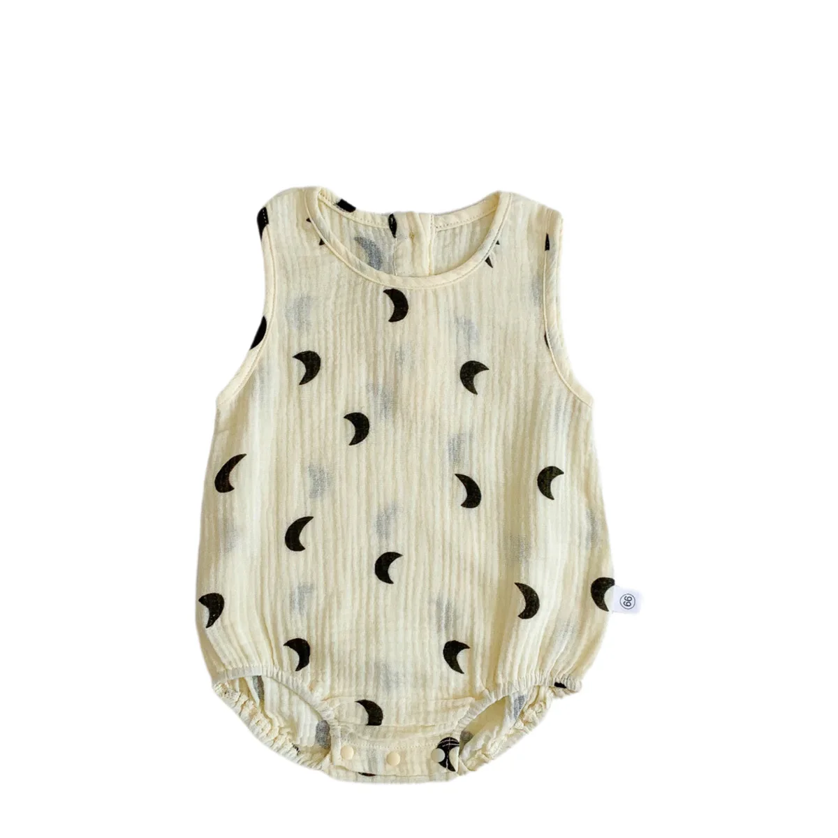 2023 New In Summer Infant Newborn Baby Girls Boys Wrinkle Cloth Cotton Outfits Kids Casual Jumpsuits Toddler Bodysuits 6
