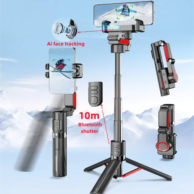 MEUYAG intelligence face tracking Stabilizer 360 Auto Rotation Follow Gimbal with Remote Selfie stick tripod  for iPhone Android