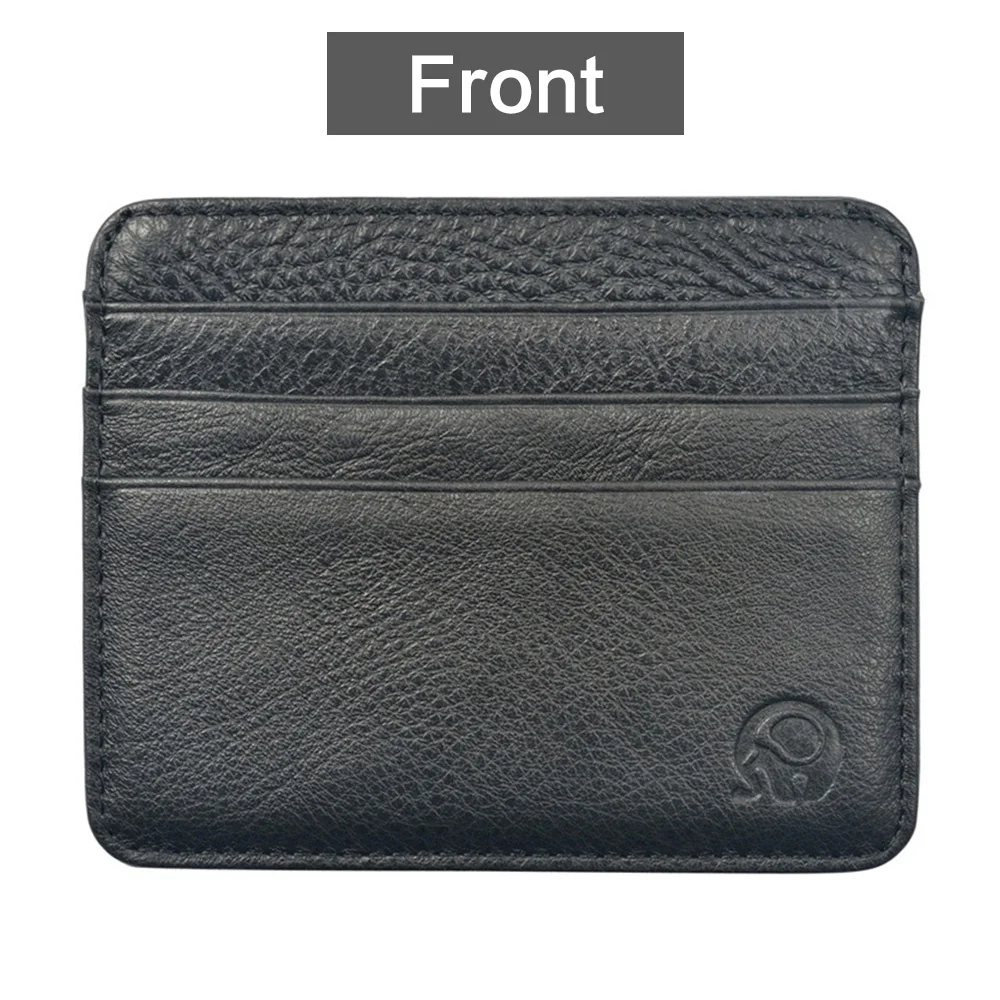 Wallet Card Holder Genuine Leather ID Pocket for Bank Credit Cards