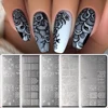 1PC 12*6cm Heart Love Valentine Nail Template Plate Leaves Floral Geometric Line Design Stamping Plates  Mold Nail Stencil Tools 2