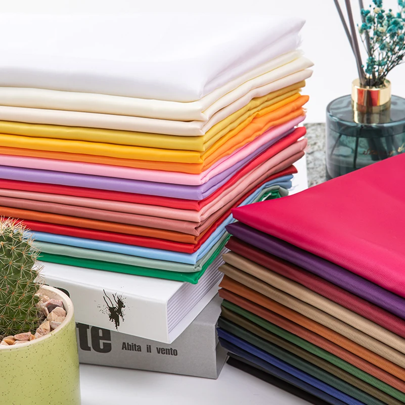 Polyester Taffeta Lining Fabric Solid Color for Sewing Luggage Bags Coat Lining Cloth by Meters Polyester Taffeta Lining Fabric Solid Color for Sewing Luggage Bags Coat Lining Cloth by Meters