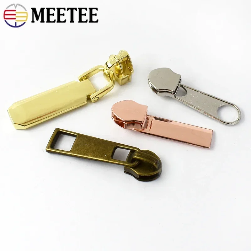 10Pcs Zipper Slider Pulls For 5# Nylon Zippers Tapes Bag Pocket Zips Heads Repair Kits DIY Replacement Sewing Accessories