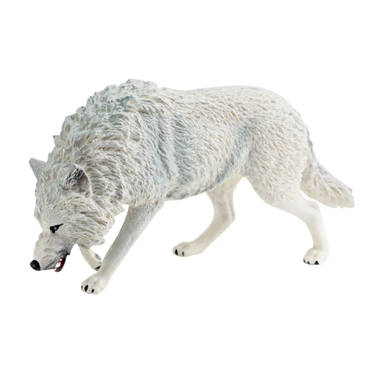 Mini Wolf Figurine Home Decor Hand Painted Model Collection Educational Toy for 2