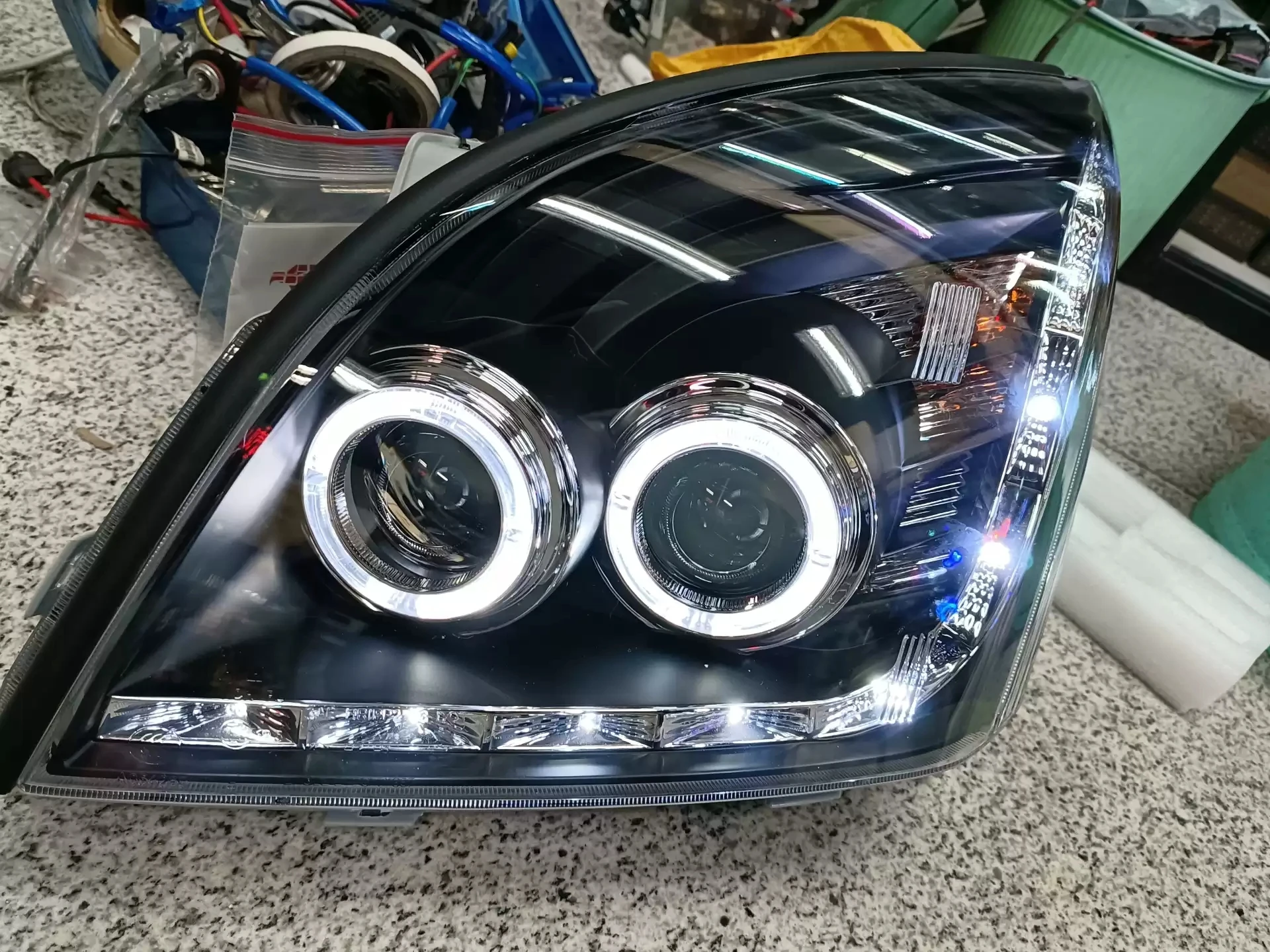 Car Headlight assembly For TOYOTA LAND CRUISER PRADO 2003 09 led DRL