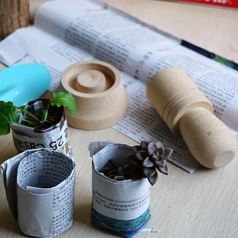 Newspaper Pot Maker Diy Wooden Paper Pot Maker For Nursery Newspaper