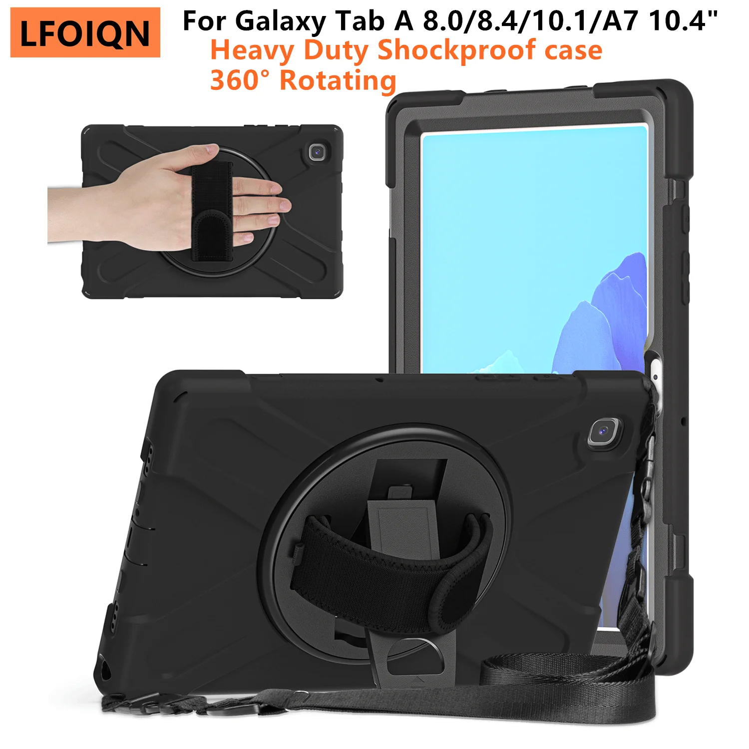 LFOIQN Heavy Duty Shockproof Tablet Stand Cover