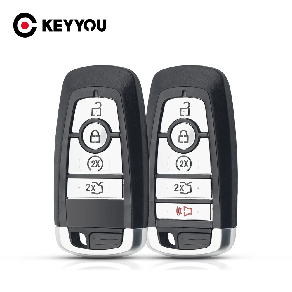 Keyyou Per Ford Edge Fusion 2017 2018 Expedition Explorer 2018 2019 Mustang 2017 2018 Smart Remote Control Car Key Fob 4 Pulsanti