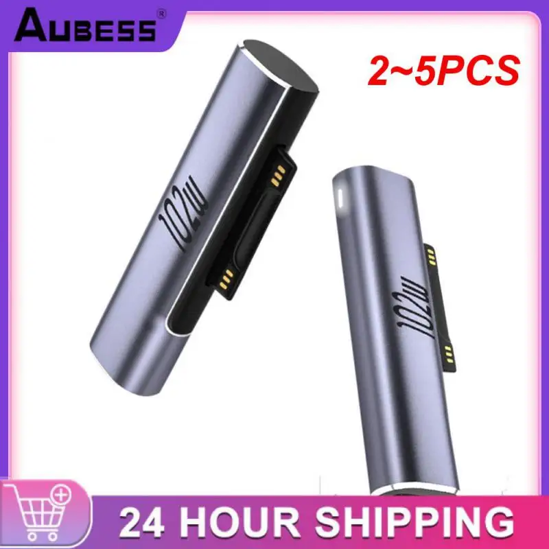 2 ~ 5 Pezzi Per Microsoft Surface X 8 7 6 5 4 3 Go Book To Usb Type C Pd Adapter Tablet Convertitore Di Spina Di Ricarica Rapida Laptop