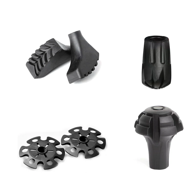 Trekking Pole Tip Protectors 2pcs Trekking Pole Rubber Tip Cover Mud Stop Snow Basket General Accessories