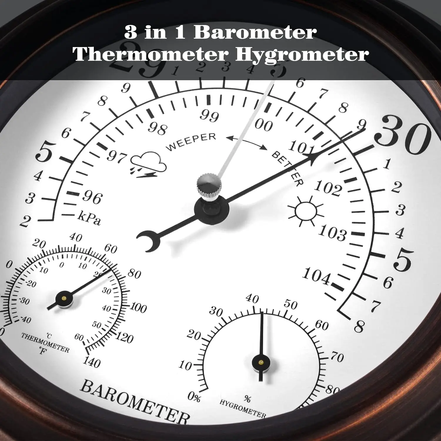 Outdoor Barometer High Accuracy Barometer Weather Station Easy
