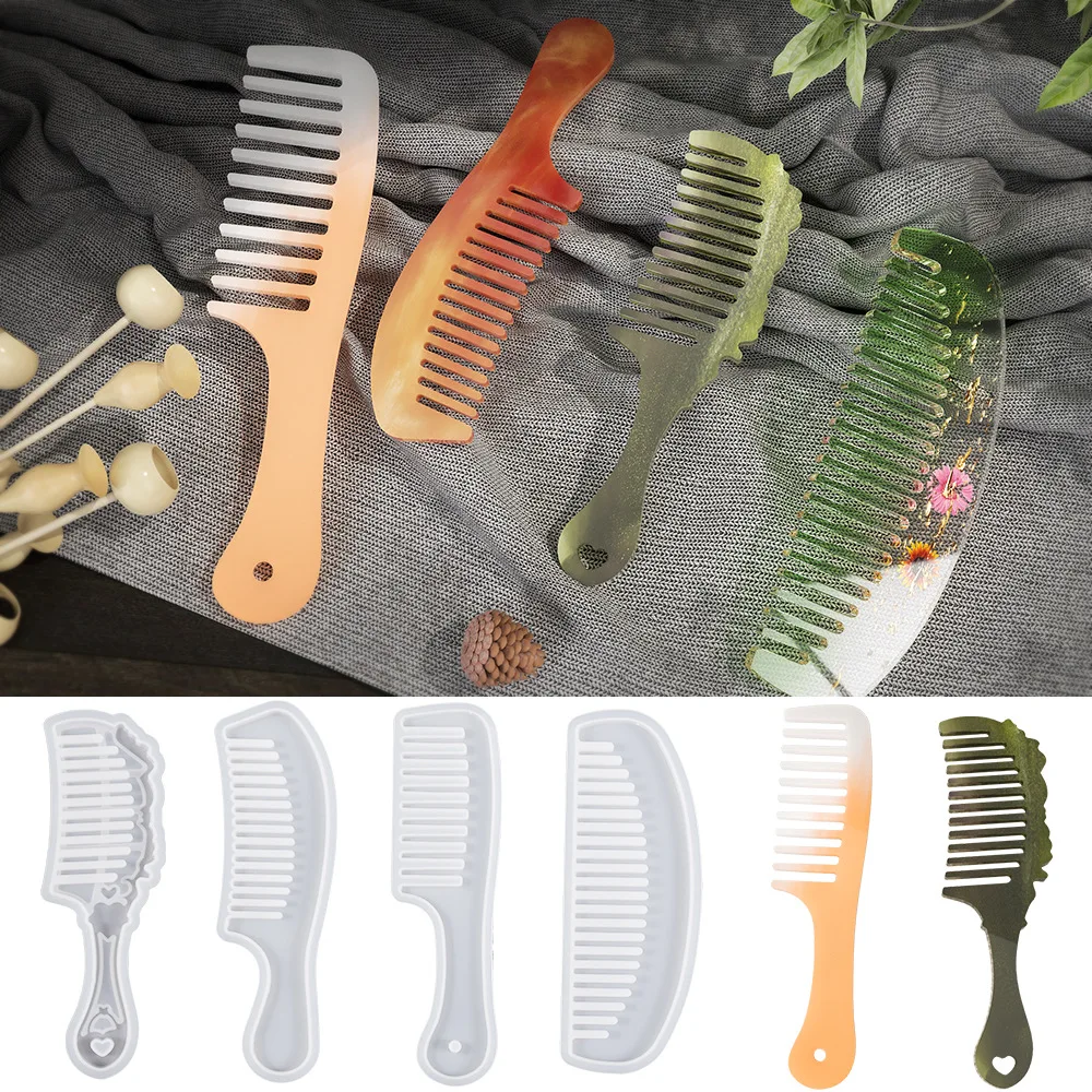 

Hair Comb Silicone Mold Casting Crystal Epoxy Resin Mould For DIY Handicrafts Art Gypsum Making Handmade Accessories Supplies