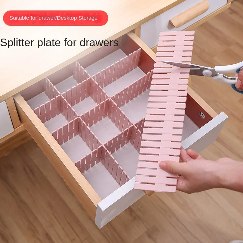 

Drawer divider box storage divider plate finishing grid free combination partition plastic wood sheet home segmentation artifact