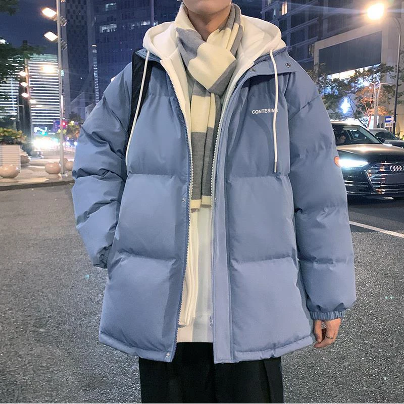 

2024 Cotton clothes men's new winter pile thick coat youth fashion brand bread winter clothes men's cotton clothes cotton jacket