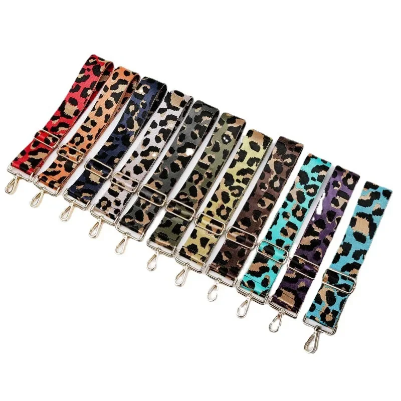 

New Versatile Cross Border Leopard Pattern Bag Strap Wholesale Luggage Diagonal Strap Bag Shoulder Strap Adjustable Replacement