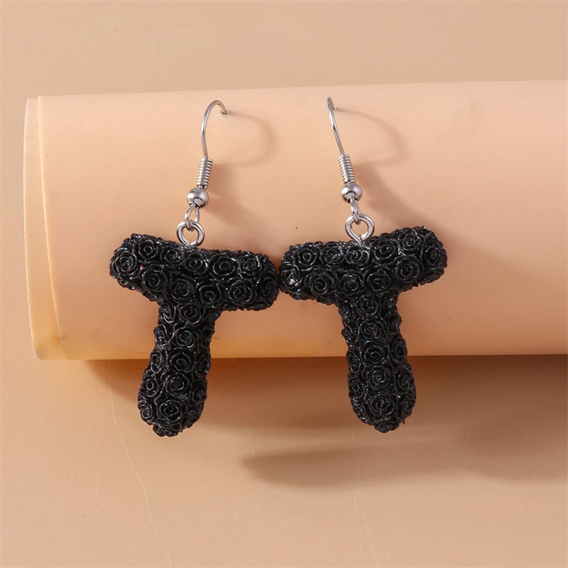 Modische Bunte A-Z 26 Englische Buchstaben Ohrhänger für Frauen und Mädchen Brincos Femme Party Urlaub Schmuck Geschenke – Detail 24