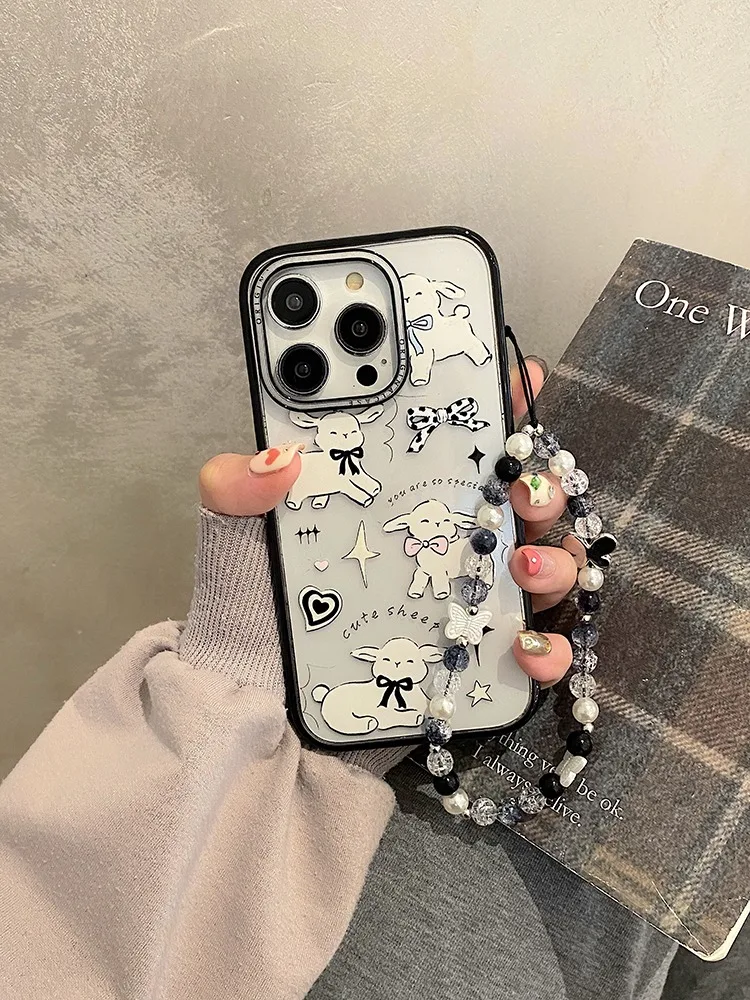 Adorable Sheep Acrylic Back Cover for iPhone