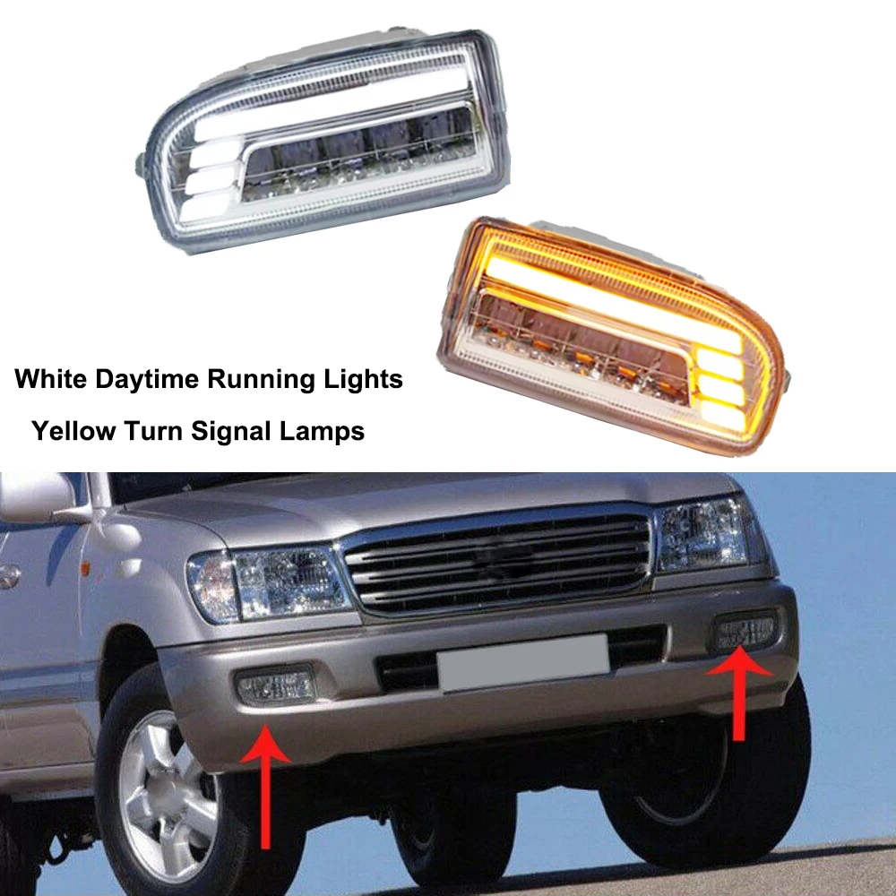 

Фонари противотуманные для Toyota Land CRUISER 100 LC100 1998-2008 DRL, 1 пара