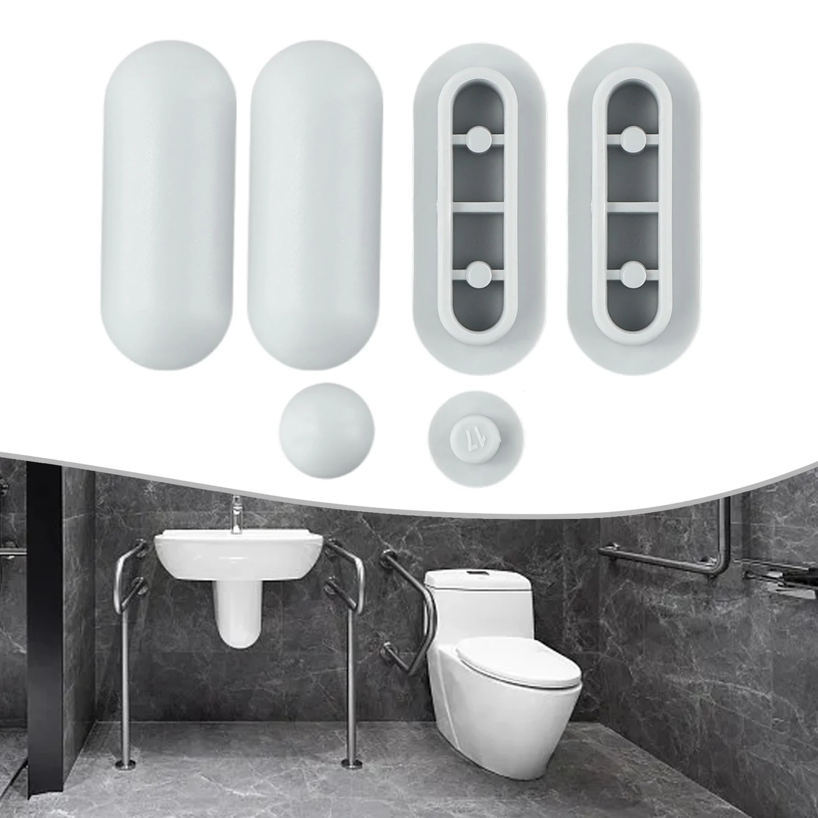 Toilet Lid Seat Top Cover Toilet Seat Shock-proof ers Rubber Pad Stop Bumpers Replacement For Pads Accessories Parts
