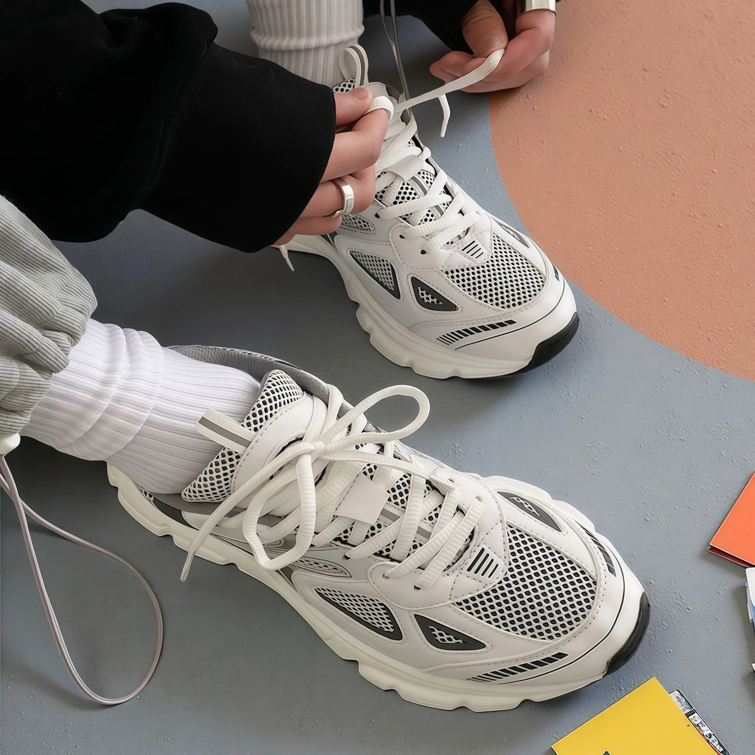 Women's Chunky Sneakers Mesh Breathable Shoes for Men Sports Running Casual Ladies Fitness Vulcanize 2025 trend women shoes casual sneakers women sneakers