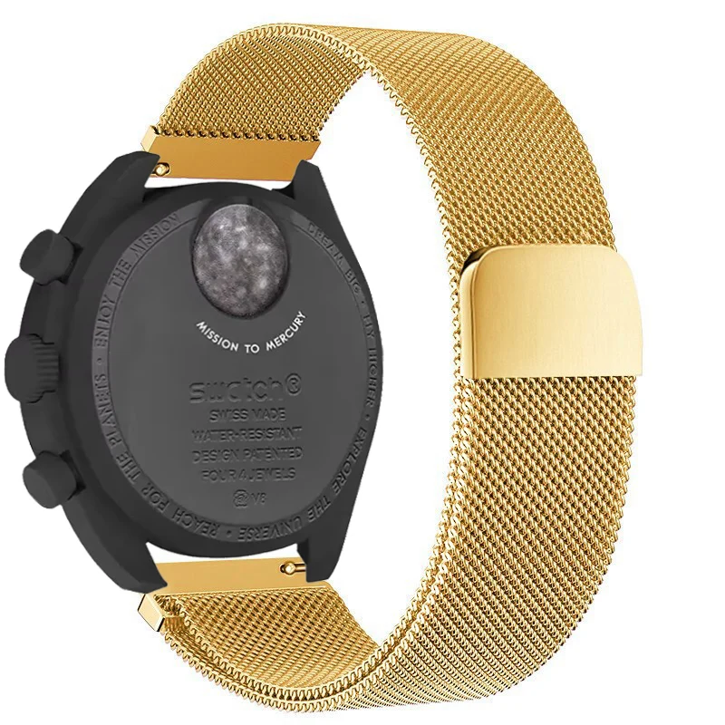 Elegant 20mm Stainless Steel Milanese Watch Strap - Magnetic Closure Bracelet