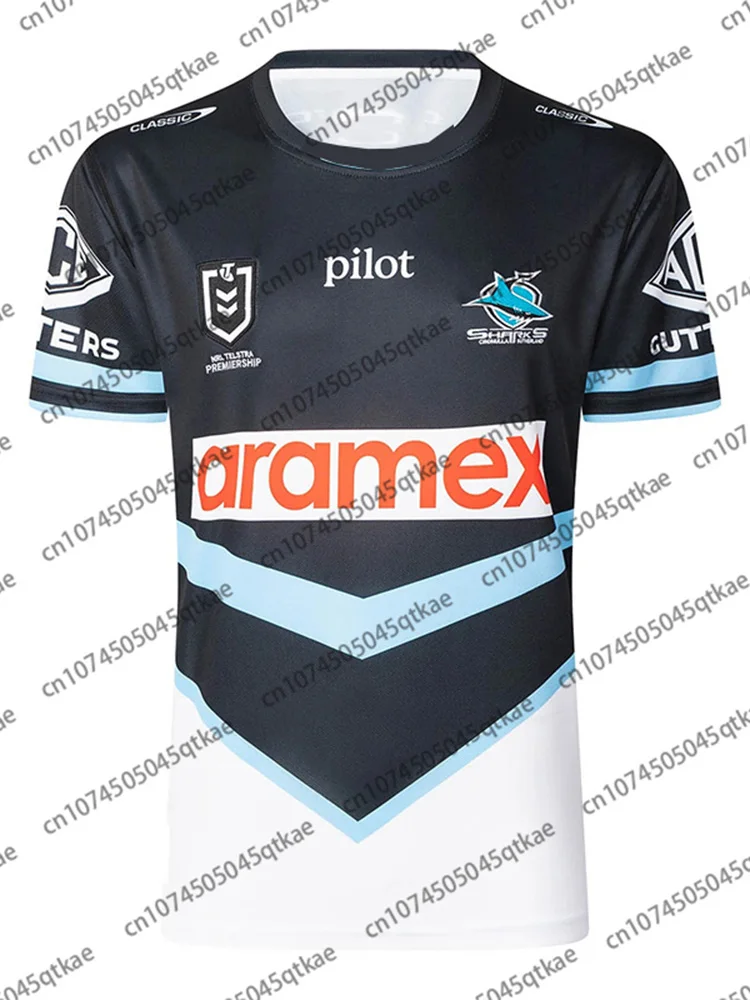 Cronulla-Sutherland Shark NRl Men Women Home Rugby Jersey Summer Oversize Sportwear Quick Drying Australia Football Tee