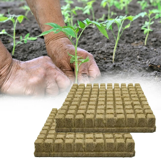 50Db Szellőztető Hidroponikus Termesztés Mezőgazdasági Média Kompressziós Köpenyek Szikla Gyapjú Dugójának Legfeljebbi Tenyésztési Szubsztrátja 2,5*2,5*4 Cm - Image 3